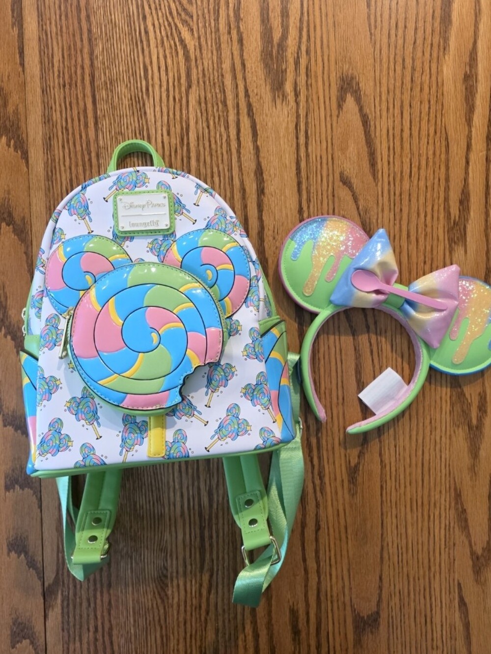 Disney Eats Loungefly Lollipop Mini Backpack with Mickey Ears Set